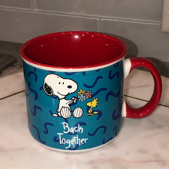 ✨NWT✨ Peanuts Snoopy & Woodstock BACK TOGETHER Large Ceramic Mug - Picture 1 of 8